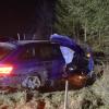 Schwerer Unfall bei Burgau am 12. März 2023 auf der Autobahn A8: Autofahrer verletzt, hoher Sachschaden.