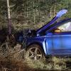 Schwerer Unfall bei Burgau am 12. März 2023 auf der Autobahn A8: Autofahrer verletzt, hoher Sachschaden.
