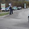 Während des Blitzmarathons 2023 kontrollierte die Polizei mit einem Lasermessgerät am Ortsausgang von Oberstdorf die Geschwindigkeiten, mit denen die Fahrzeuge dort unterwegs waren. Hier gilt Tempo 70. Ein Österreicher war dort allerdings mit 92 km/h unterwegs.