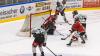 Eishockey Oberliga Süd: ECDC Memmingen siegt am 18. November 2022 gegen die Starbulls Rosenheim.