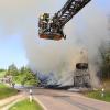 Ein Feuer ist am Sonntagnachmittag auf einem Lagerplatz des Bauhofs Dösingen zwischen Willofs und Beschauen ausgebrochen. Ein Salzlager stand bereits wenige Minuten, nachdem der Brand entdeckt worden war, komplett in Flammen.