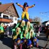 Zum 40-jährigen Gründungs-Jubiläum der Narrenzunft "Daaschora Weibla Tannheim" hat am Wochenende in Tannheim ein Faschingsumzug stattgefunden. Die rund 4.000 Hästräger aus insgesamt 50 Gruppen wurden von tausenden Zuschauern stürmisch gefeiert.