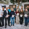 In Landsberg wurden die Sportabzeichen übergeben (von rechts): Sportabzeichenreferentin Gudrun Braml, Marius Weber, Olga Klinger, Jana Klinger, Rainer Mahl, Amelie Baur, Udo Bauer, Michael Überreiter, Simone Fellner, Annette Nave, Rainer Schmidt, Richard Knie und Leander Bauer.