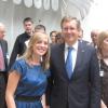 Kathrin Merkel aus Hergensweiler trifft bei der Übergabe des Bürgerprogramms den Bundespräsidenten