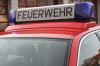Motorboot auf Bodensee in Flammen