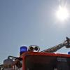 Hotel-Wäsche in Brand geraten