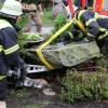 Rentner auf Waldfriedhof in Memmingen unter Grabstein eingeklemmt