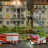 Feuerwehr rückt im Miniaturformat bei der Modelleisenbahnausstellung in Füssen aus