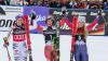 Dreimal Grund zur Freude in Ofterschwang: Ragnhild Mowinckel mit Starnummer 1 gewann den Riesenslalom, Mikaela Shiffrin (rechts) den Gesamt-Weltcup, und Viktoria Rebensburg steht vor dem Gewinn der kleinen Kristallkugel. 