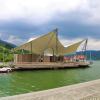 Direkt am Großen Alpsee ist der Musikpavillon malerisch gelegen. Dass die Anzahl der Konzerte und die Lautstärke dort künftig begrenzt werden soll, stößt bei der Musikkapelle Bühl auf große Verärgerung. 