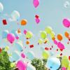 „Hergensweiler – hoch!“: Auch in diesem Jahr gab sich Theo Bihler, Vater des Kinderfestes, die Ehre beim Luftballonstart.