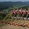 Die Alphornbläser Wengen bestehen seit 58 Jahren und organisieren das Alphornbläsertreffen in Wengen am 26. August 2018