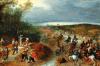Ein Objekt der Begierde von potenten Kunstkennern: „Überfall auf die Karawane“. Das Ölgemälde auf Holz (49 x 84 cm) wird Jan Brueghel dem Jüngeren zugeschrieben und in Kempten für 250.000 Euro zur Versteigerung angeboten. 