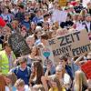 350 Jugendliche demonstrierten am Freitag in Kempten für eine bessere Klimapolitik.