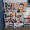 Beschmierte und zerstörte Wahlplakate