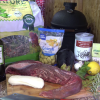 AJ-BBQ - Der Allgäu-Griller: Im Heu gegrilltes Rinderfilet mit Auberginensteaks und Thymian-Gnocchis.