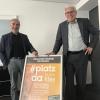 Ausreichend Fläche: Ulf Jäkel und Franz Endhardt laden zum Gründerwettbewerb, von dem junge Geschäftsleute ebenso wie die Stadt profitieren sollen.