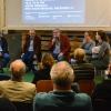 Sie diskutierten über Themen wie Flächenverbrauch und Mehrgenerationenwohnen: (von links) Felix Bembé vom Architektur- und Städtebaubüro Beer Bembé Dillinger, Theo Keller (Wohnen+ in Wangen), Martin Hofmann, Architekt und Gemeinderatsmitglied in Irsee sowie Ramona Riederer von der Allgäu Gmbh. Stadtplanerin Ulrike Gaube moderierte.
