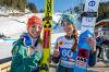 Katharina Althaus (links) und Juliane Seyfarth sprangen beim Weltcup in Yamagata auf Platz fünf und sechs. 