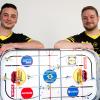 Zwei Mitglieder des TEC Gutenberg, Dominik Steck (links) und der 1. Vorstand Felix Waldmann (rechts).