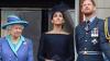 Die Queen mit Herzogin Meghan und Prinz Harry auf dem Balkon des Buckingham Palasts.