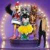 Matthias Opdenhövel und drei der neuen "Masked Singer"-Masken: Möwe, Zebra und Dornteufel.