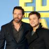 Hugh Jackman (l.) und Taron Egerton bei einer Vorführung von "Eddie the Eagle" im Jahr 2016 in München.