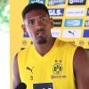 Sébastien Haller bei Mediengesprächen im BVB-Trainingslager.