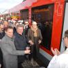 In Wassertrüdingen wurde am Samstag die Strecke nach Gunzenhausen eröffnet und ein Zug auf den Namen der Stadt getauft. In der Mitte Bayerns Verkehrsminister Christian Bernreiter.