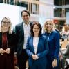 Die CDU-Spitze des CDU-Kreisverbands-Alb-Donau-Ulm für die Bundestagswahl: Christina Stumpp, Andreas Jung, Ronja Kemmer, Nina Warken. Es fehlt Thorsten Frei. Foto: Marcel Ditrich.