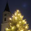 Der Bergheimer Christbaum in voller Pracht.