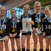 Die LRV-Mädchen der U12-I gewinnen den Titel bei der Volleyball-Kreismeisterschaft. 