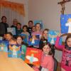 15 Kinder haben weihnachtliche Kunstwerke geschaffen.