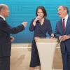 Olaf Scholz, Annalena Baerbock und Armin Laschet lieferten sich vor der Bundestagswahl 2021 ein Triell. 