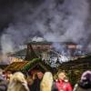 Der Weihnachtsmarkt auf der Promenade im Centro-Gelände in Oberhausen wurde am Donnerstagabend geräumt. Dort war ein Feuer ausgebrochen.