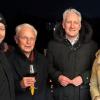 Beim Winterglühen: Bürgermeister Franz Feigl (von links), CSU-Ehrenmitglied Norbert Schwalber, Hans-Jörg Durz (MdB) und Lisa Wolf (Vorsitzende der JU Augsburg Land).