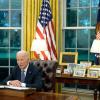 US-Präsident Joe Biden im Oval Office. (Archivbild)