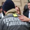 Bundesinnenministerin Nancy Faeser (SPD) bedankt sich bei der Feuerwehr.