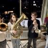 Das Quartett der Bläserklasse, bestehend aus Maximilian Link, Mathilda Egger, Lukas Egger und Elias Günther, eröffnete das Lichterfest.