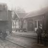 Der Bahnhof von Neuburg/Kammel 1918. Er wurde im Jahr 1981 abgerissen.