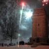 An Silvester ist der Bismarckturm als Partyzone sehr beliebt.