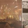 Der Jahrtausendwechsel wurde nicht nur in Wemding (links) mit einem Feuerwerk gefeiert. Rund 3000 Menschen waren damals auf dem Nördlinger Marktplatz (unten).