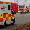 Rettungsdienst, Feuerwehr und Polizei sind auf dem Gelände der Firma Zott in Günzburg im Einsatz. Dort war Ammoniak ausgetreten. 