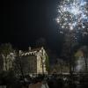 Feuerwerk über der Stadt mit Blick auf die Schloßbergschule.