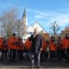 Beim 30. Jubiläum des Neujahrsanblasens am Marktplatz wünschte sich 
Florian Mayer Frieden auf der Welt, mehr Gemeinsinn und Vertrauen in die 
Kommunalpolitik.