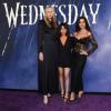 Welterfolg «Wednesday»: Gwendoline Christie, Jenna Ortega und Catherine Zeta-Jones (l-r). (Archivbild)