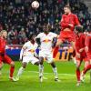 Eric Dier, hier beim Kopfballtor zum 1:0, konnte sich in Salzburg als Ersatz für Dayot Upamecano empfehlen.