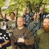 "Spessart Highlanders" üben fleißig den Dudelsack-Gleichschritt