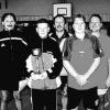 Die Endspiel-Teilnehmer im Einzel und Doppel der Herren A/B bei den Meisterschaften des Tischtennis-Kreises Haßberge (von links): Willi Wetz,