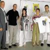 ... Messelauf-T-Shirts (von links): Leo Köhler,
Peter Weber, Maria Mohr, Michaela und Hubert Bauer.
